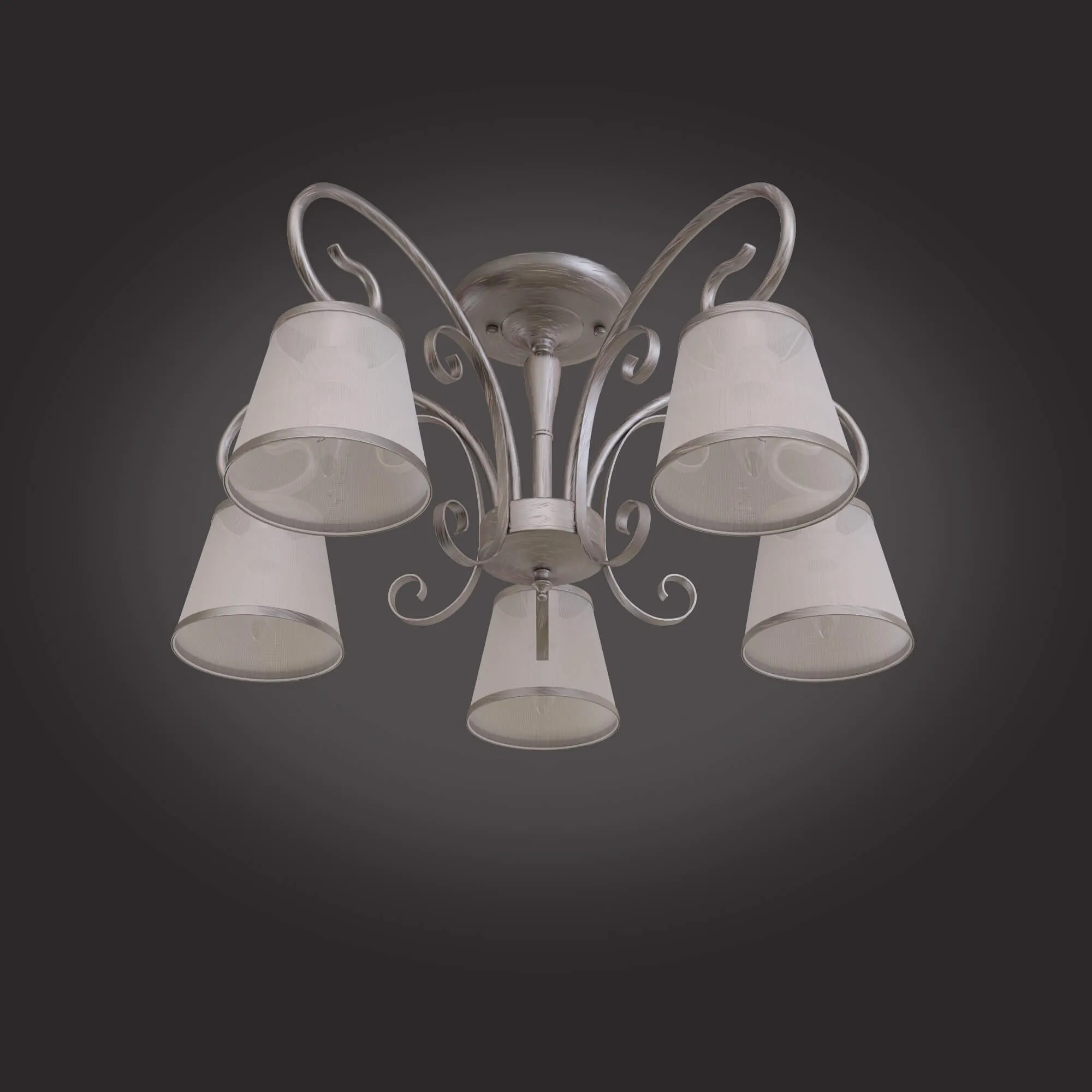 lighting – Ceiling chandelier with lampshades Eurosvet 600655 Liona 3D Model