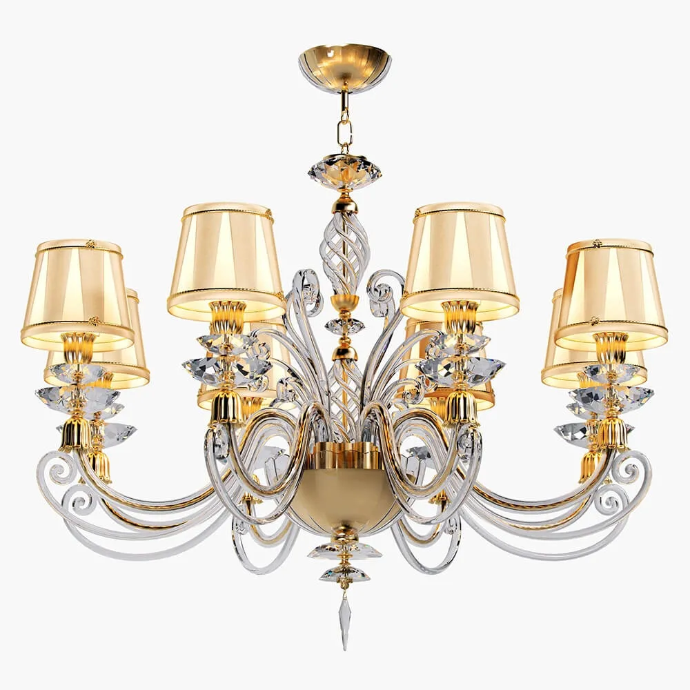 lighting – Chandelier Alicante  Satin shade L8 3D Model