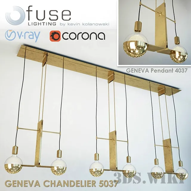 lighting – Chandelier and pendant Geneva 3D Model lighting – Chandelier and pendant Geneva 3D Model