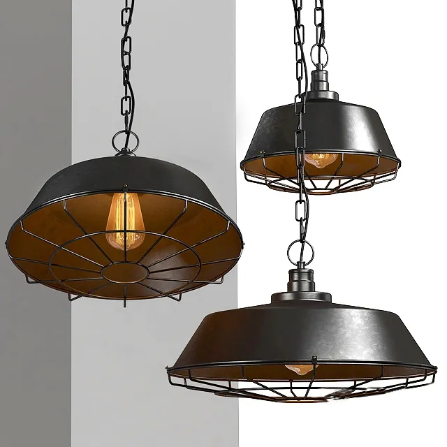 lighting – Chandelier dark Cage Pendant 3D Model lighting – Chandelier dark Cage Pendant 3D Model