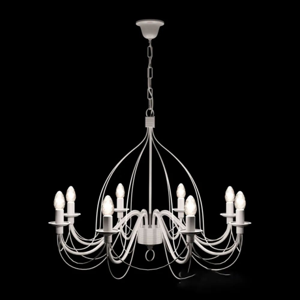 lighting – Chandelier Ideal Lux CORTE SP8 BIANCO ANTICO CORTE 3D Model