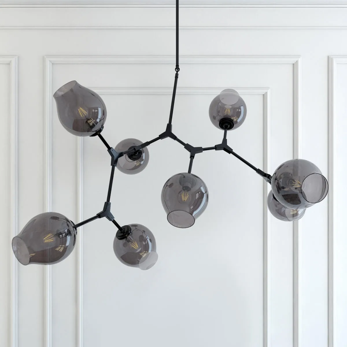 lighting – Chandelier Lindsey Adelman branching bubble 8 black 3D Model lighting – Chandelier Lindsey Adelman branching bubble 8 black 3D Model