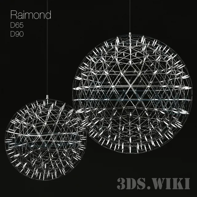 lighting – Chandelier Moooi Raimond Lamp Raimond D90 and D65 3D Model lighting – Chandelier Moooi Raimond Lamp Raimond D90 and D65 3D Model
