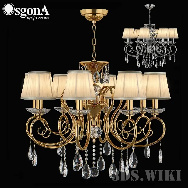 lighting – Chandelier Osgona RICERCO 693082/693084 3D Model lighting – Chandelier Osgona RICERCO 693082/693084 3D Model