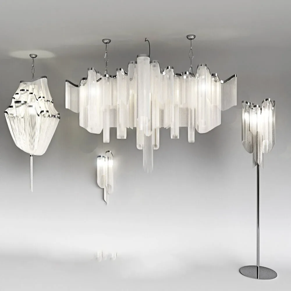 lighting – Chandelier pendant lamp sconce and floor lamp Atlantis by Terzani 3D Model