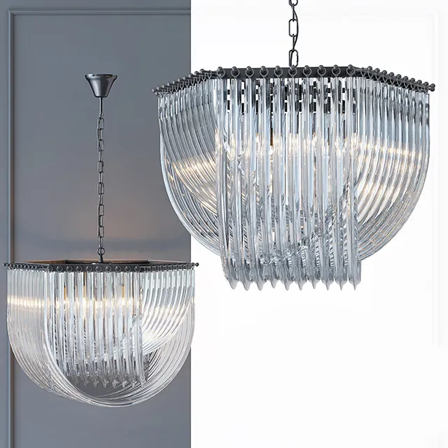 lighting – Chandelier Retro Frozen Glass 05 3D Model