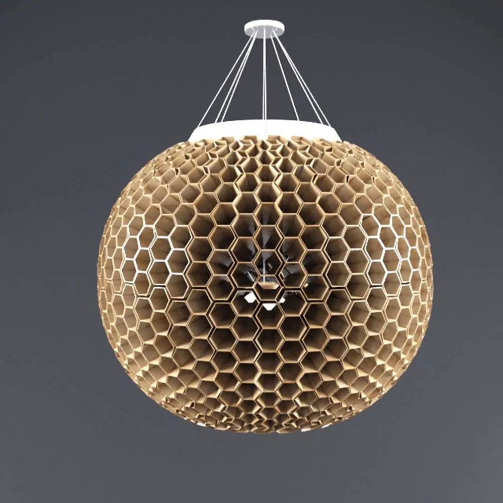 lighting – Chandelier – round bee’s nest 3D Model