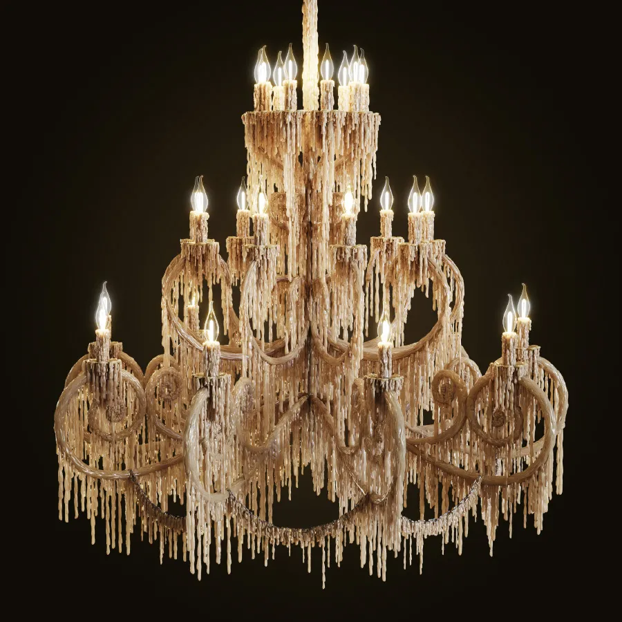 lighting – Chandelier wax v2 3D Model lighting – Chandelier wax v2 3D Model
