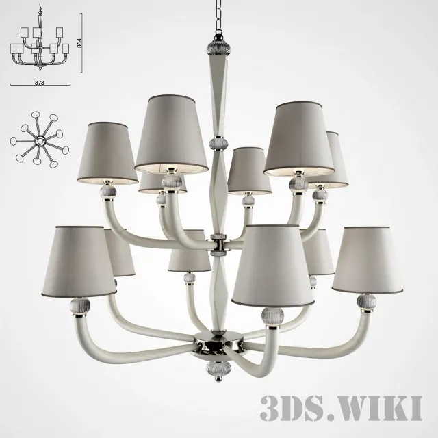 lighting – Chandelier white Illuminazione D’arte 3D Model lighting – Chandelier white Illuminazione D’arte 3D Model
