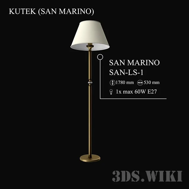 lighting – Classic floor lamp Kutek San Marino SAN-LS-1 3D Model lighting – Classic floor lamp Kutek San Marino SAN-LS-1 3D Model