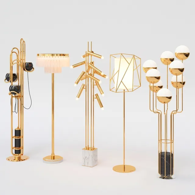 lighting – Collection of floor lamps 3D Model lighting – Collection of floor lamps 3D Model