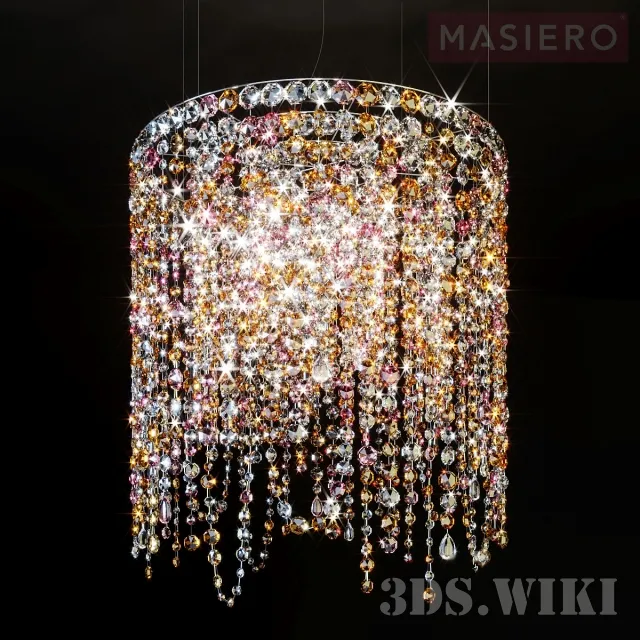 lighting – Crystal chandelier Masiero 3D Model lighting – Crystal chandelier Masiero 3D Model
