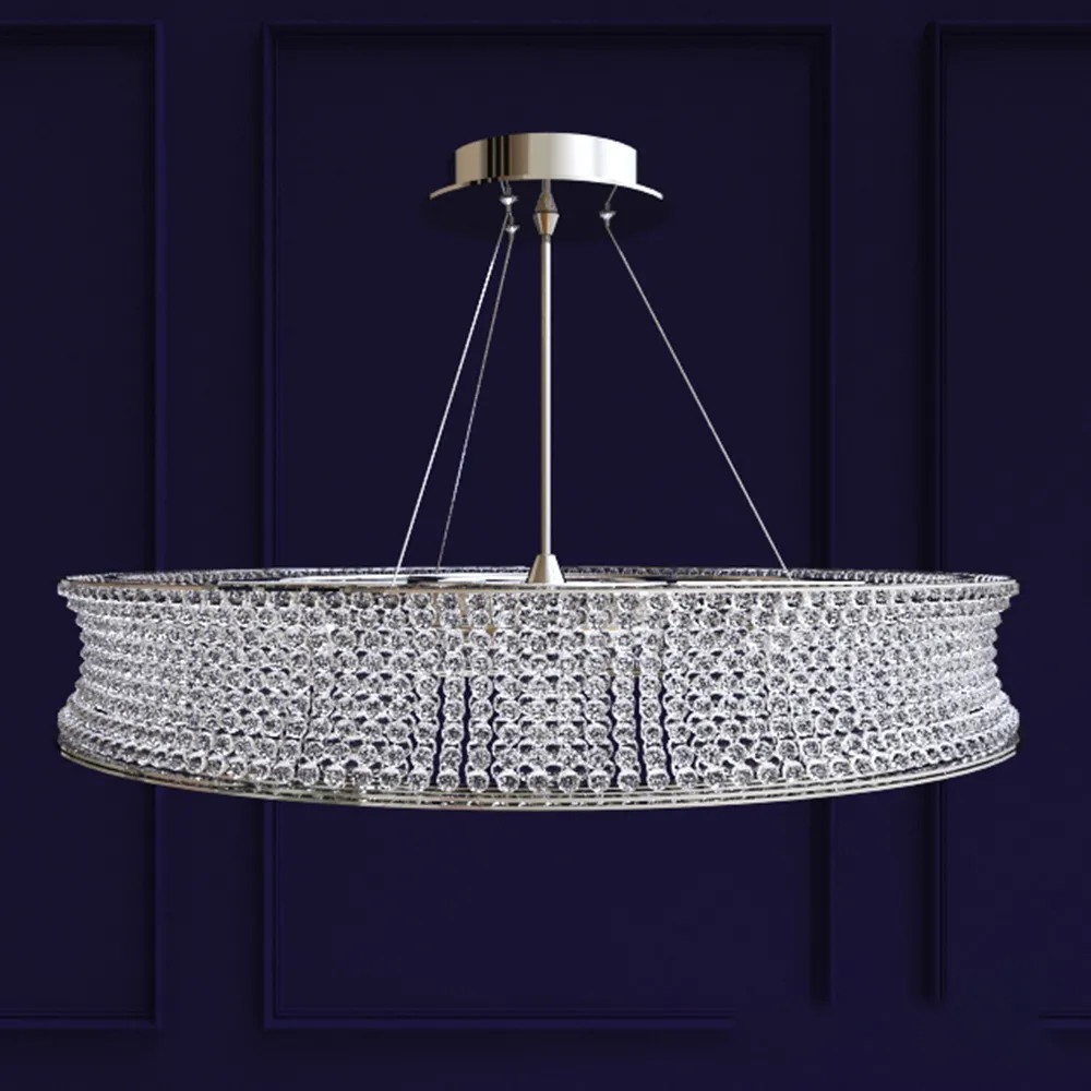 lighting – Crystal round chandelier 3D Model