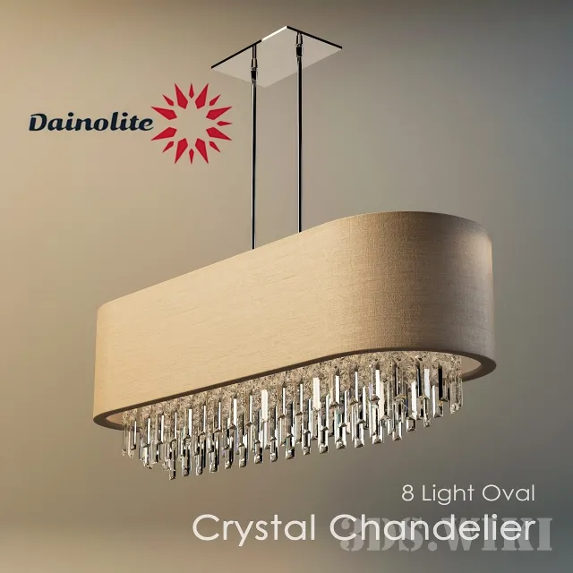 lighting – Dainolite 8 Light Oval Crystal Chandelier 3D Model lighting – Dainolite 8 Light Oval Crystal Chandelier 3D Model