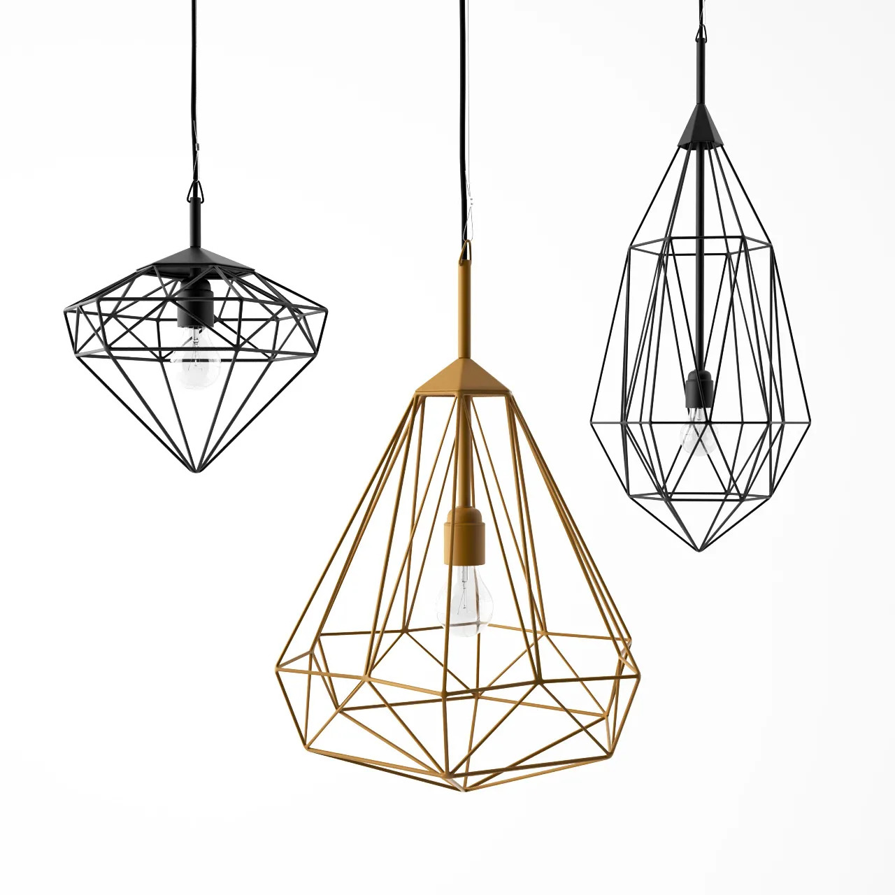 lighting – Diamonds ceiling lamp by JSPR 3D Model lighting – Diamonds ceiling lamp by JSPR 3D Model