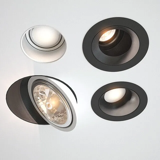 lighting – Downlights delta light 5 types 02 3D Model