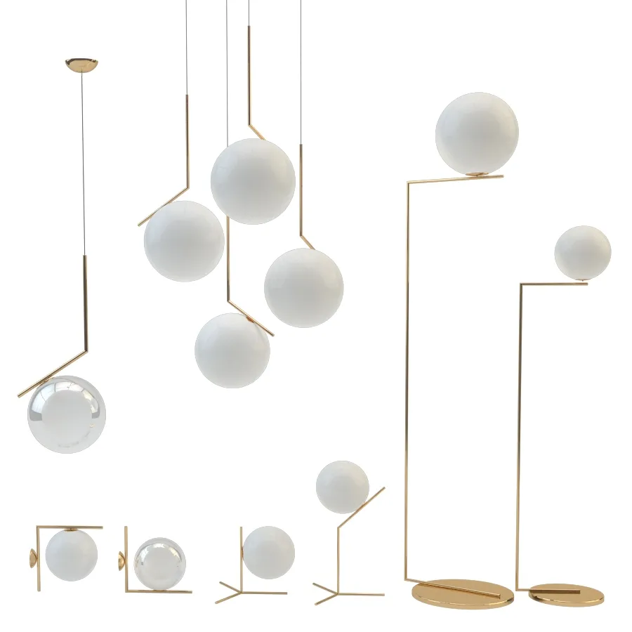 lighting – Flos IC Lights set 3D Model lighting – Flos IC Lights set 3D Model