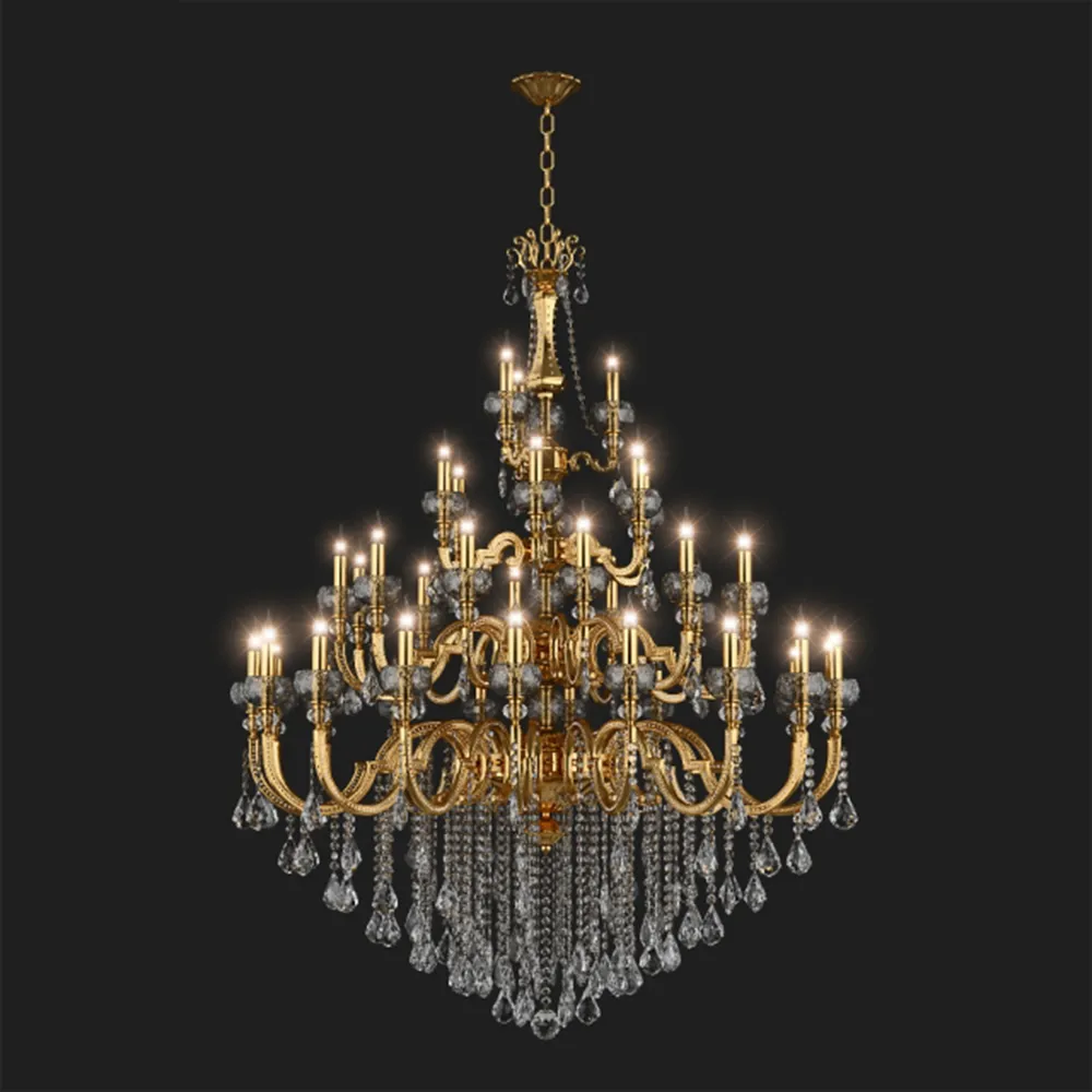 lighting – Gold chandelier Osgona MONTARE 787392 3D Model