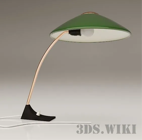 lighting – Green Desk Lamp 1950s 3D Model lighting – Green Desk Lamp 1950s 3D Model