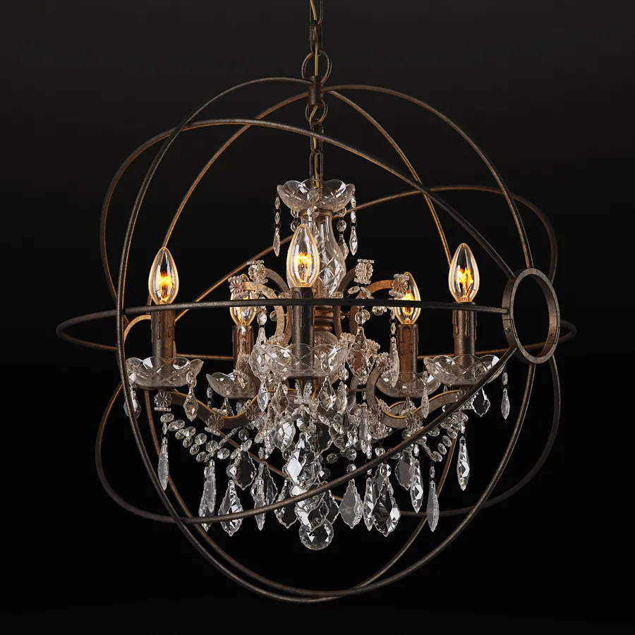 lighting – IRON ORB chandelier CH014-5-LRR 3D Model