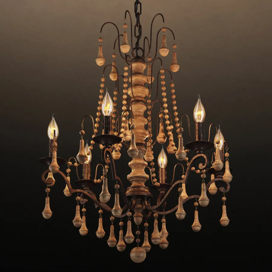 lighting – Josephine chandelier CH006-6-AKD 3D Model