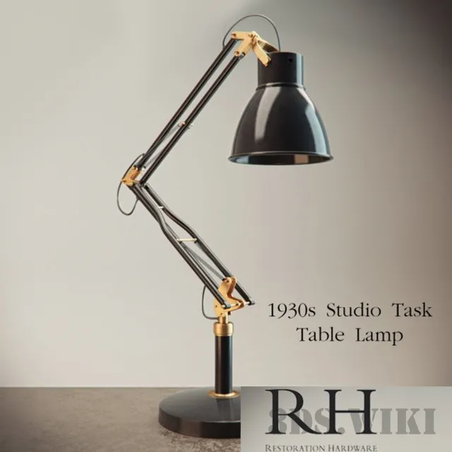 lighting – Lamp 1930s Studio Task 3D Model lighting – Lamp 1930s Studio Task 3D Model