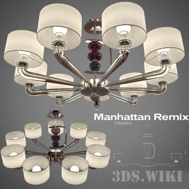 lighting – Manhattan Remix 7192 chandelier 3D Model lighting – Manhattan Remix 7192 chandelier 3D Model