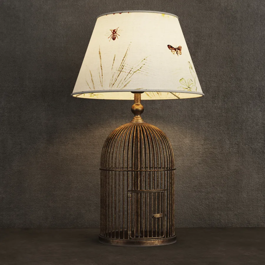 lighting – Metal Birdcage table lamp 1-015902 3D Model lighting – Metal Birdcage table lamp 1-015902 3D Model