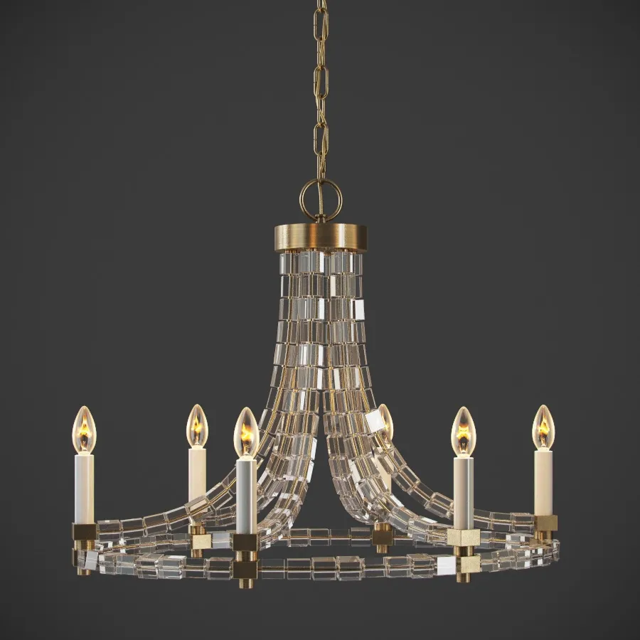 lighting – Mirayn Chandelier Ch114-6-Brs 3D Model lighting – Mirayn Chandelier Ch114-6-Brs 3D Model