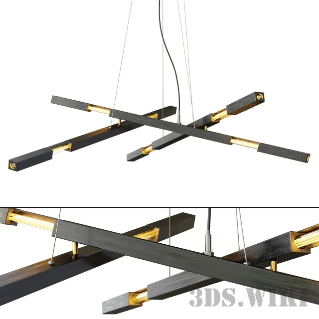 lighting – Modern Matt Black Chandelier 3D Model lighting – Modern Matt Black Chandelier 3D Model