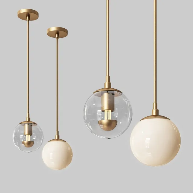 lighting – Modo Mono Pendant Brass and Clear Glass 3D Model lighting – Modo Mono Pendant Brass and Clear Glass 3D Model