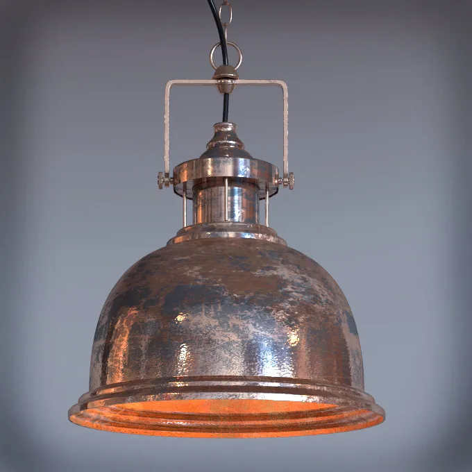 lighting – Old copper ceiling lamp 09 3D Model lighting – Old copper ceiling lamp 09 3D Model