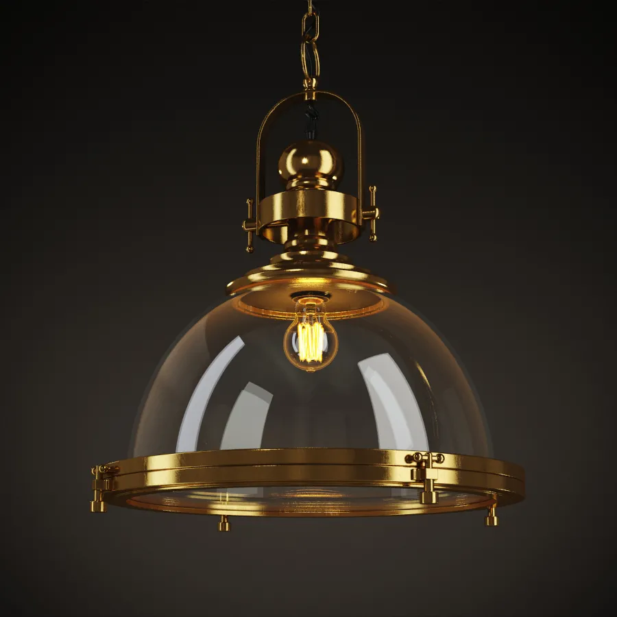 lighting – Paloma chandelier CH100-1-BRS 3D Model