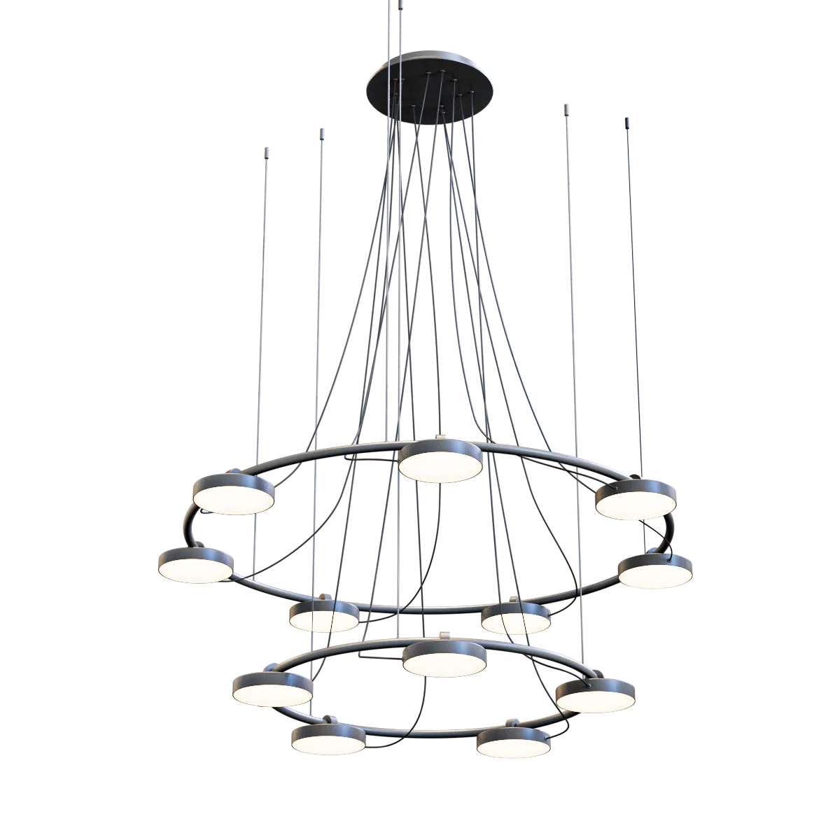 lighting – Pendant chandelier Estiluz Aro 3542 3D Model