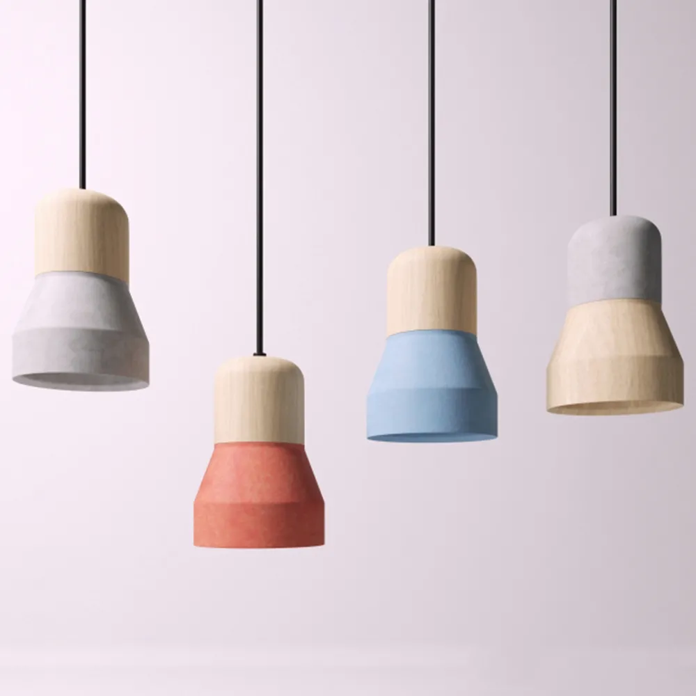 lighting – Pendant lamp CEMENT WOOD LAMP 3D Model