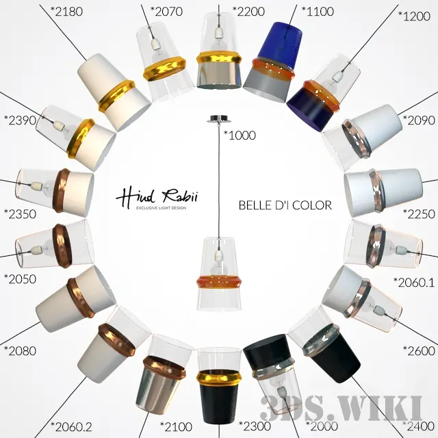 lighting – Pendant lamp from Hind Rabii Belle d’I series. 3D Model lighting – Pendant lamp from Hind Rabii Belle d’I series. 3D Model