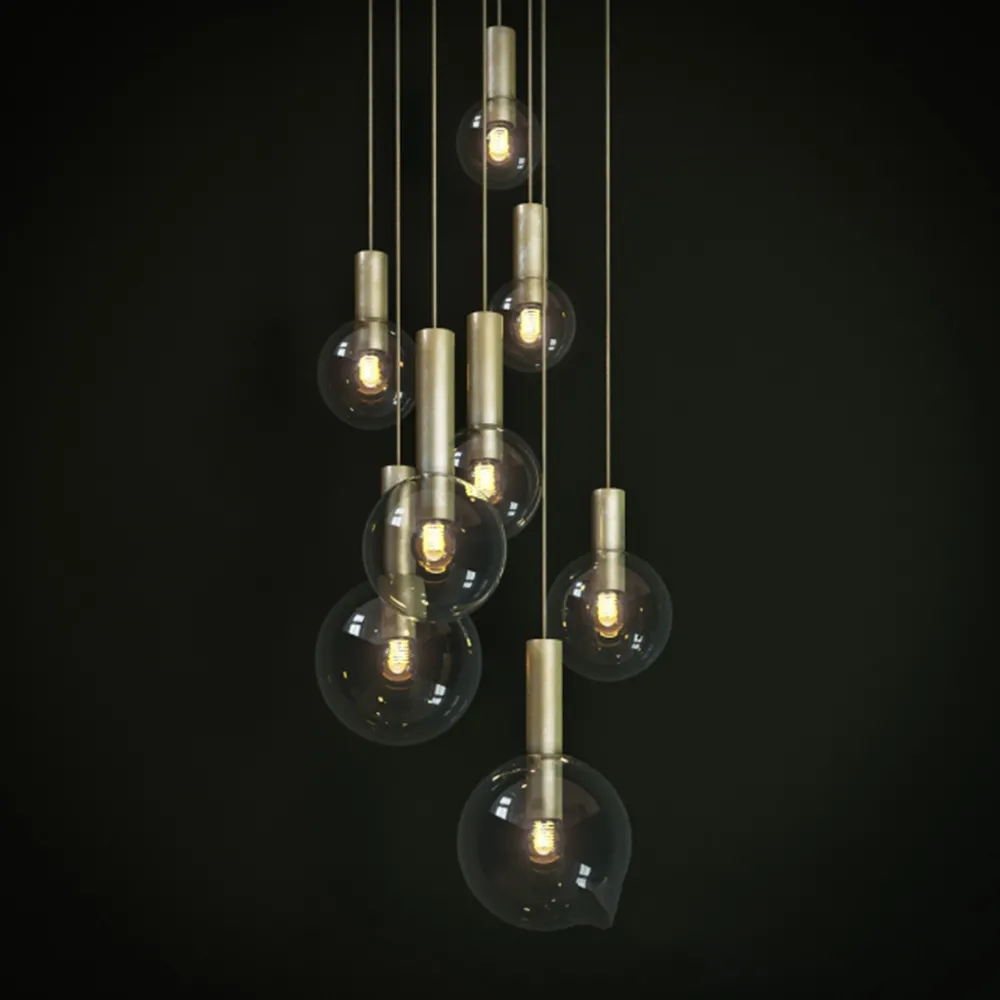 lighting – Pendant lamp made of bulbs 3D Model