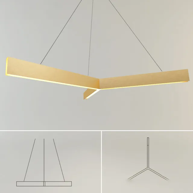 lighting – Pendant Light Resident Tri Pendant 3D Model