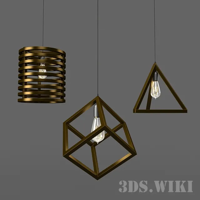 lighting – Pendant lights 3D Model lighting – Pendant lights 3D Model