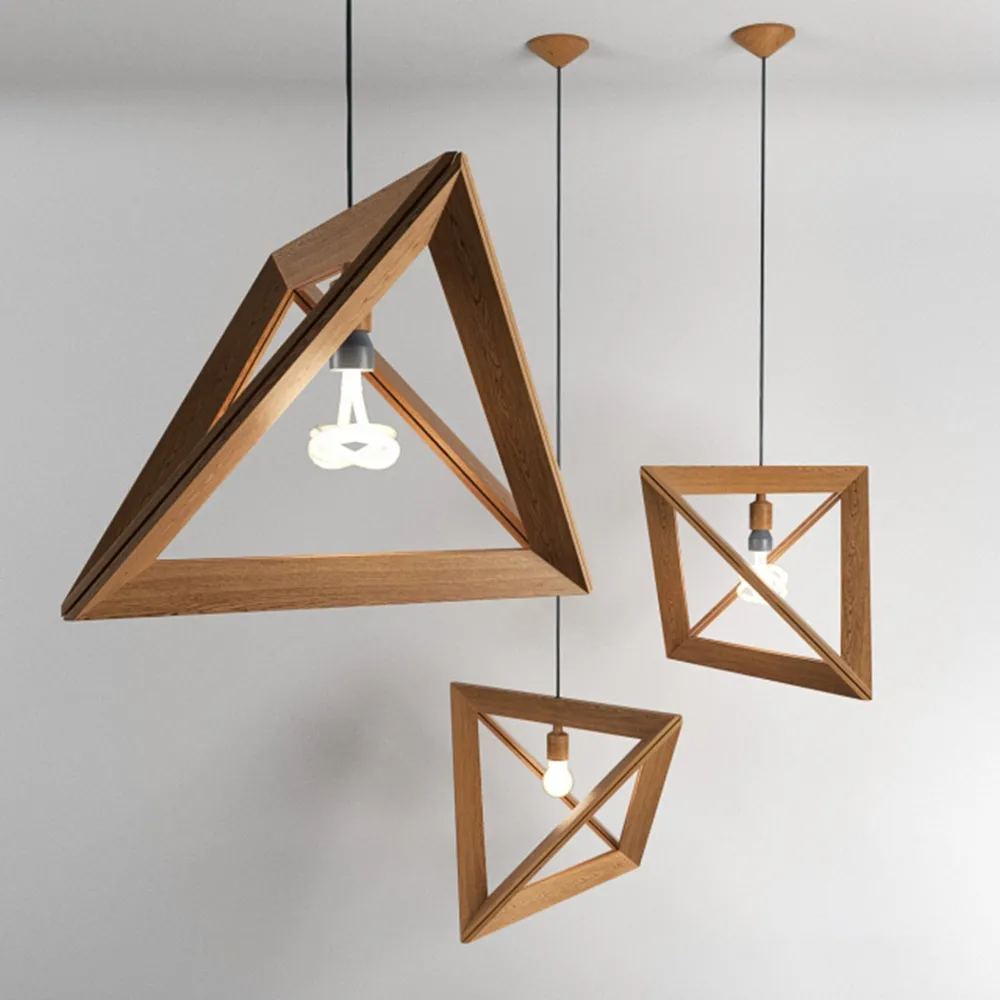 lighting – Pendant lights with wooden bodies 3D Model lighting – Pendant lights with wooden bodies 3D Model
