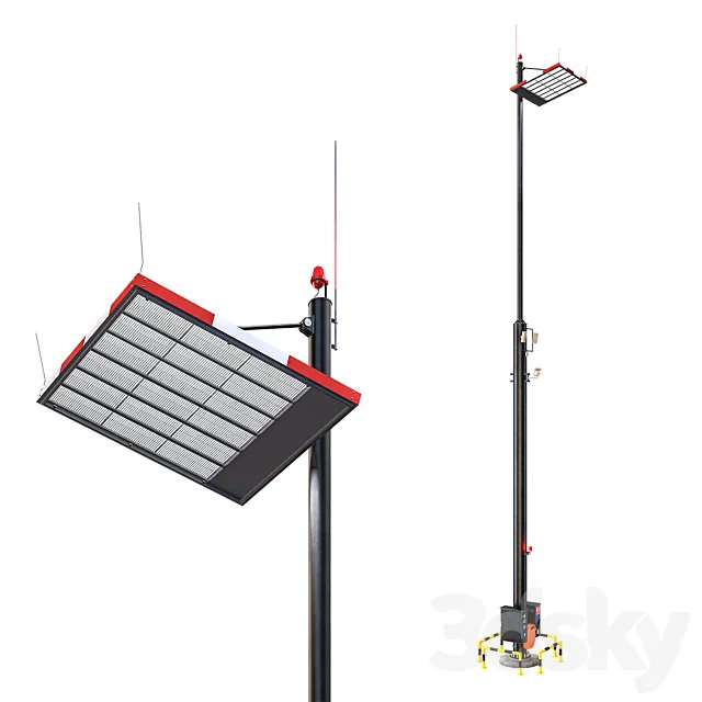 Lighting pole with EWO spotlights 3DModel