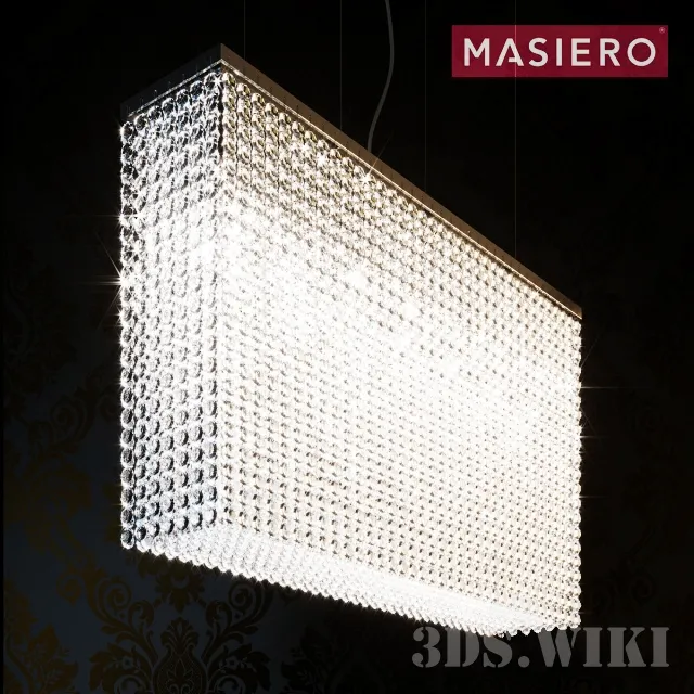lighting – Rectangular Chandelier Masiero 3D Model lighting – Rectangular Chandelier Masiero 3D Model