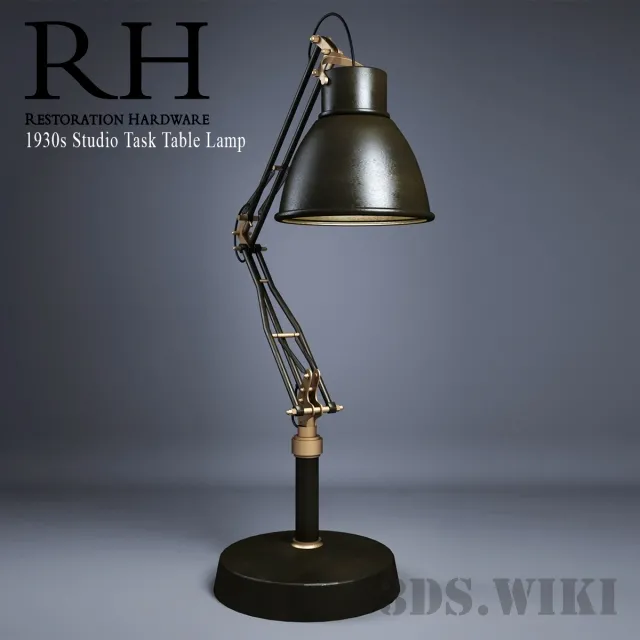 lighting – RH 1930s Studio Task Table Lamp 3D Model