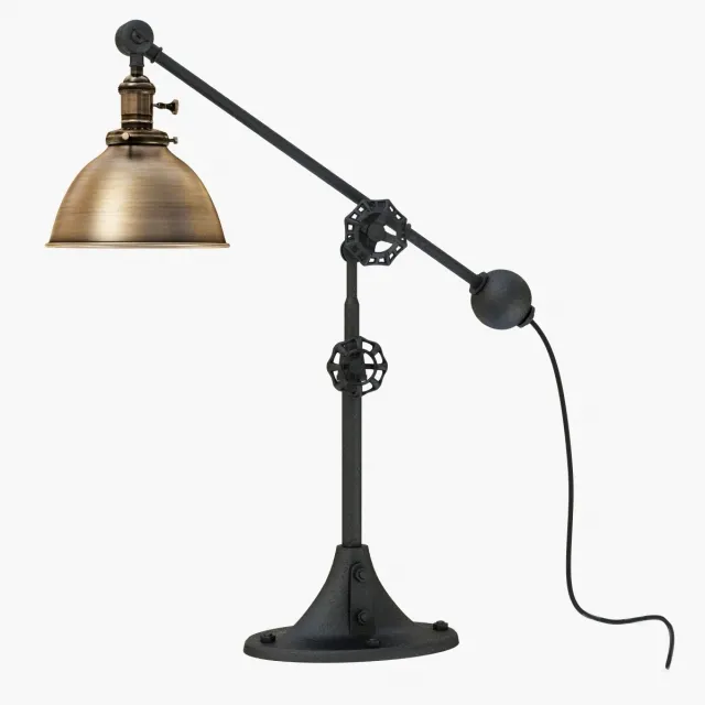 lighting – RH  the Industrial era task lamp Antique Brass 3D Model