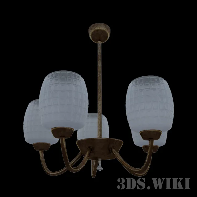 lighting – Simple chandelier (5 lights) 3D Model lighting – Simple chandelier (5 lights) 3D Model
