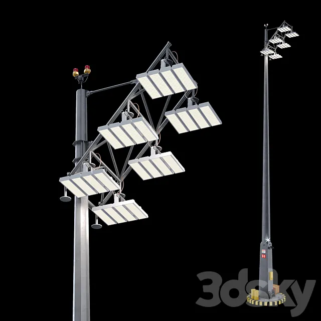 Lighting support with EWO floodlights 3DModel