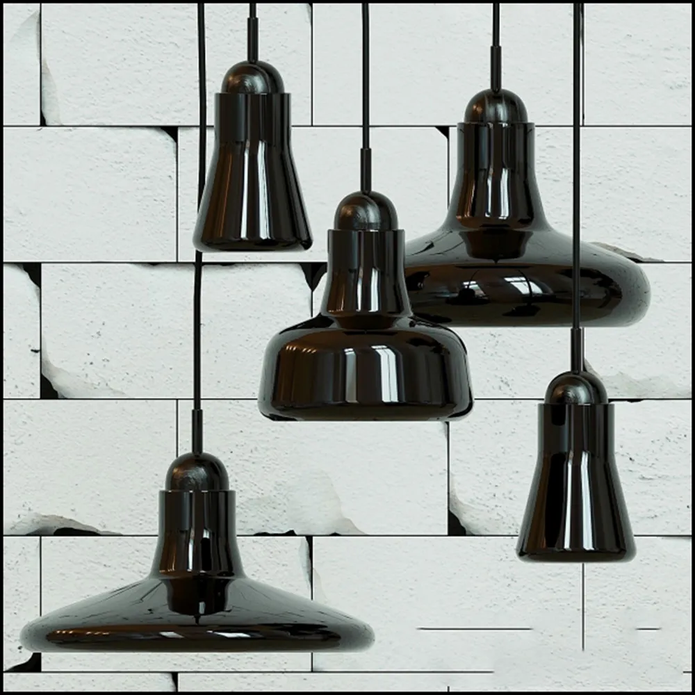 lighting – SUSPENDED LIGHT SHADOW BY BROKIS (black opaque shade) 3D Model