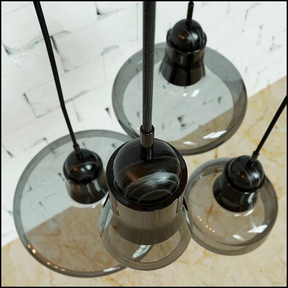 lighting – SUSPENDED LIGHT SHADOW BY BROKIS (black transparent shade) 3D Model