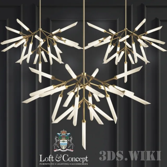 lighting – Suspension Lights Spur Chandelier 3D Model