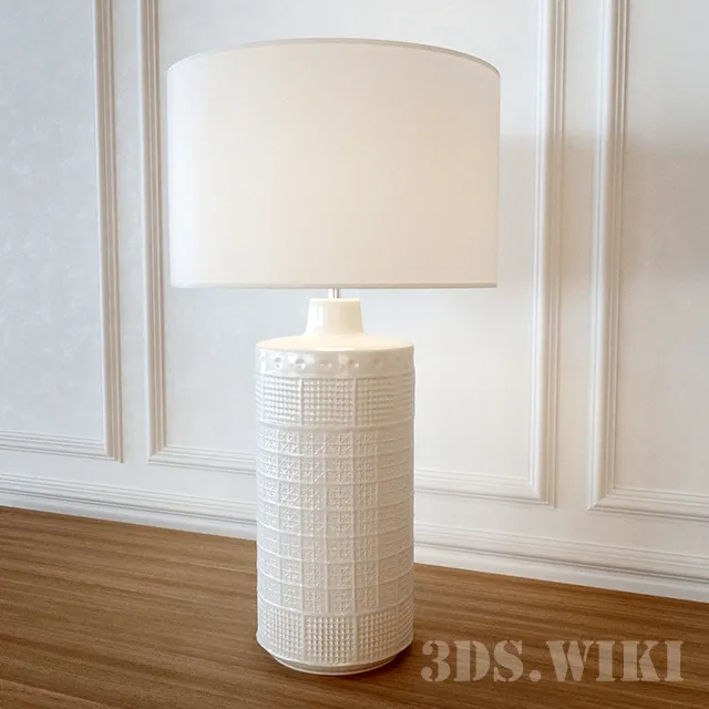 lighting – Table Lamp Pottery barn Emma Ceramic Column 3D Model